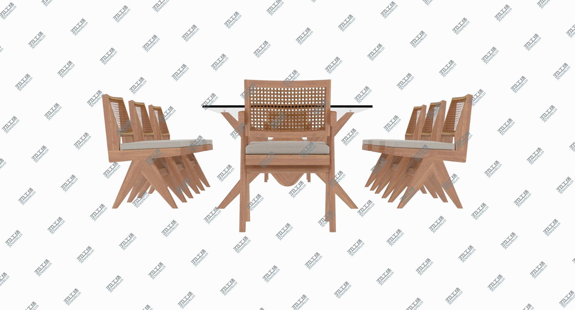 images/goods_img/202105073/3D Cassina Jeanneret Capitol Complex Glass Table with Office Chair and Wooden Chair Set/5.jpg